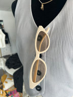 Cat eye cream sun shades