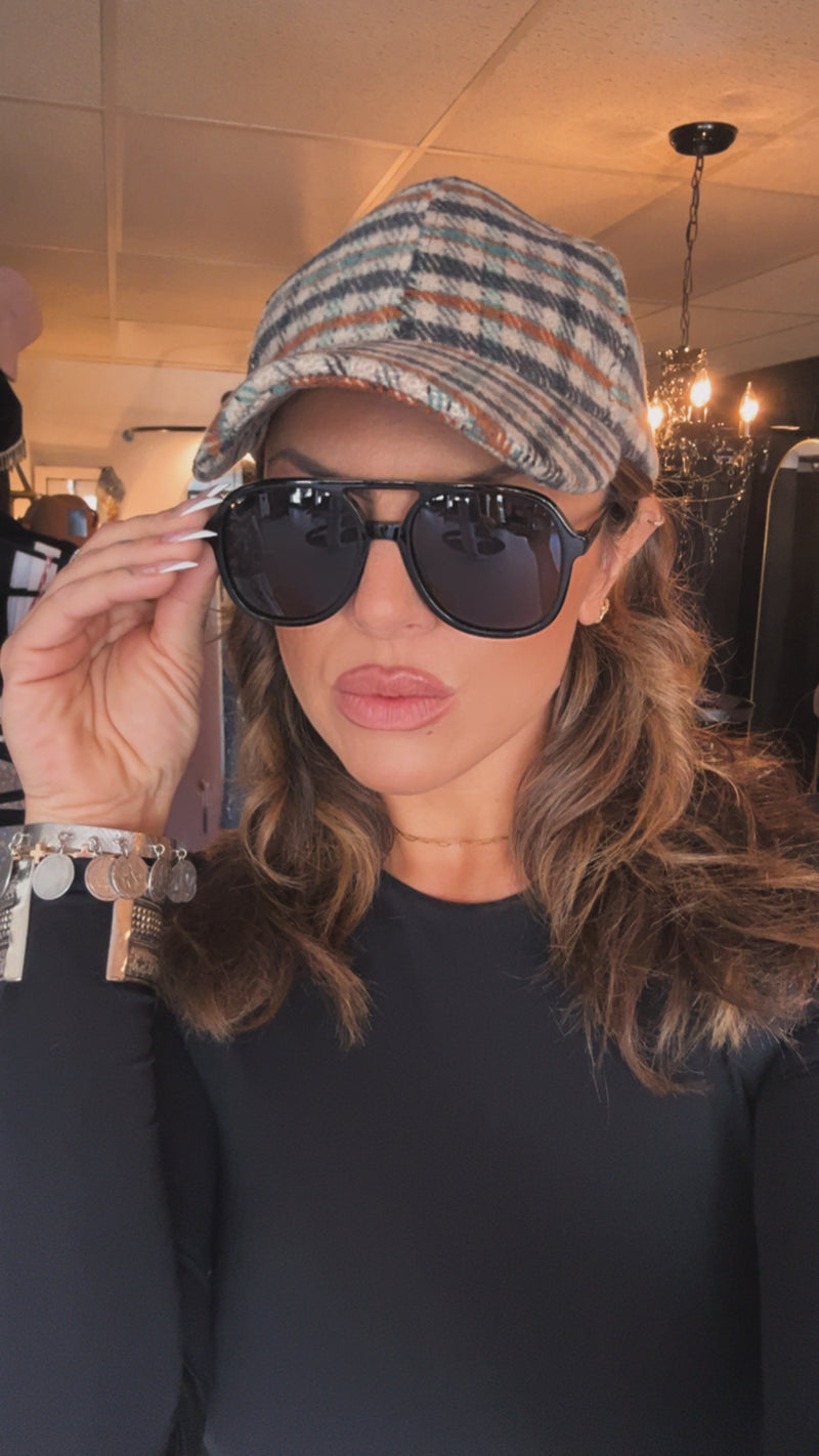Black Aviator Sunglasses